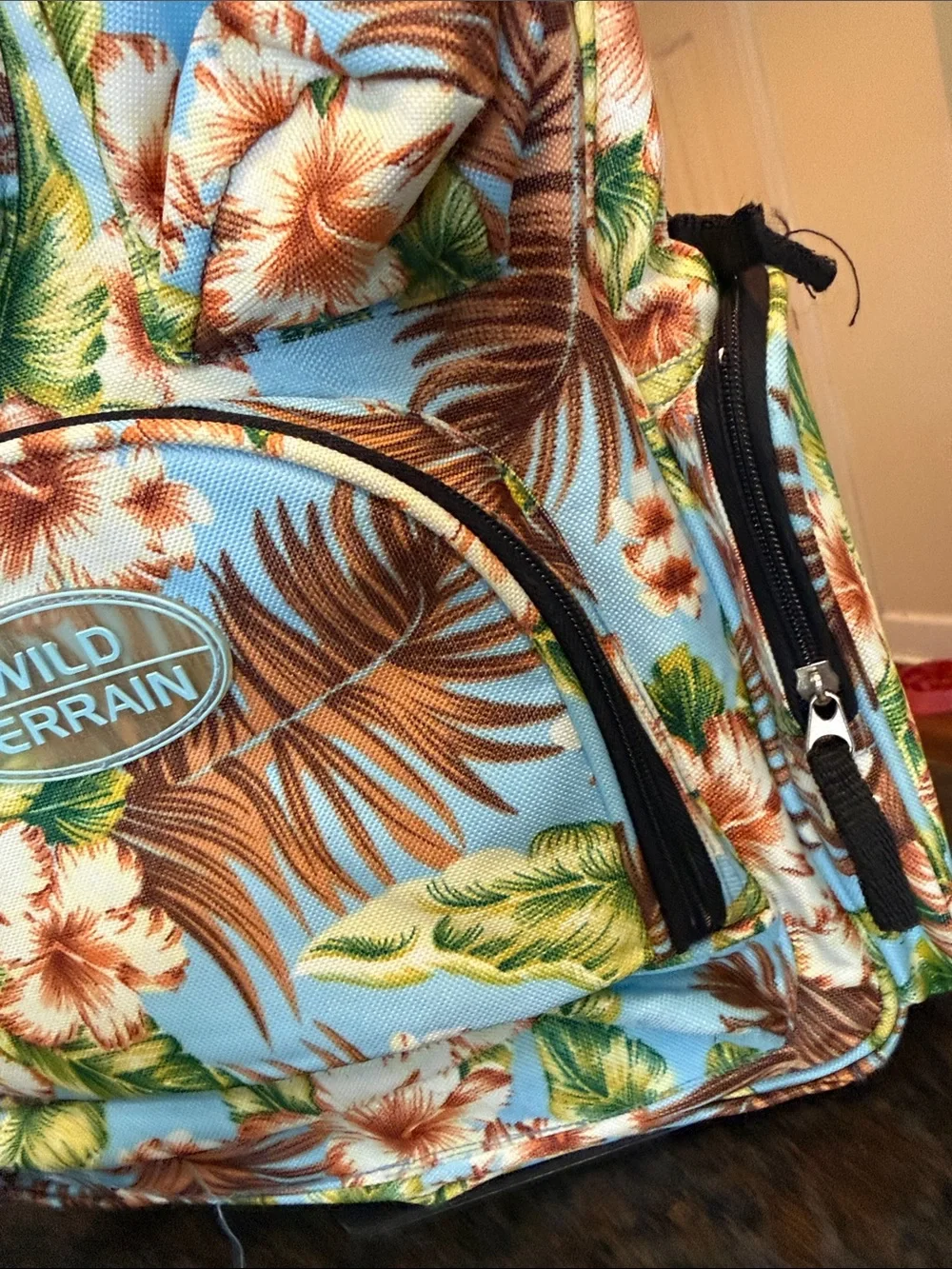 Men's Light Blue Tropical Backpack
